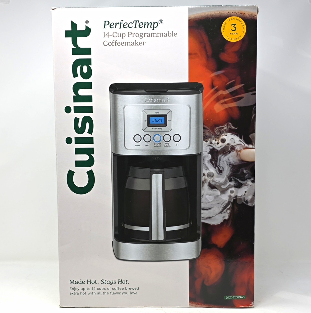 Cuisinart PerfecTemp DCC-3200NAS 14-Cup Programmable Coffeemaker, Carafe